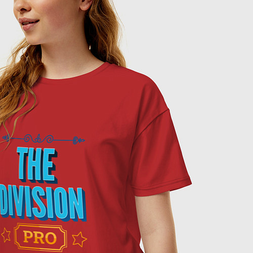 Женская футболка оверсайз Игра The Division PRO Gaming / Красный – фото 3