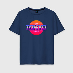 Женская футболка оверсайз Retrowave Tokyo