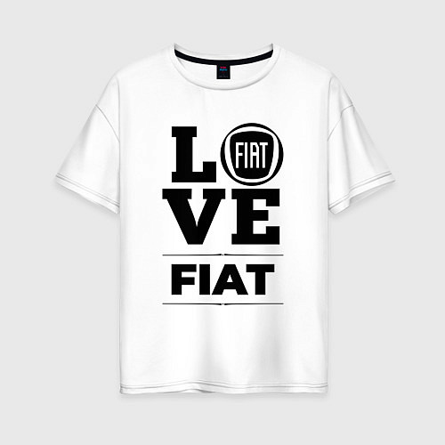 Женская футболка оверсайз Fiat Love Classic / Белый – фото 1