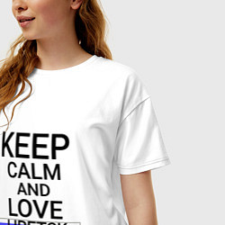 Футболка оверсайз женская Keep calm Lipetsk Липецк, цвет: белый — фото 2