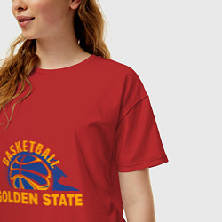 Футболка оверсайз женская Golden State Basketball, цвет: красный — фото 2