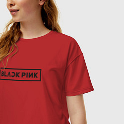 Футболка оверсайз женская BLACKPINK LOGO, цвет: красный — фото 2