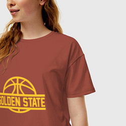 Футболка оверсайз женская Golden State Ball, цвет: кирпичный — фото 2