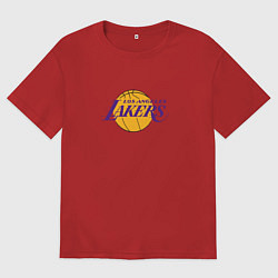 Футболка оверсайз женская Лос-Анджелес Лейкерс NBA, цвет: красный