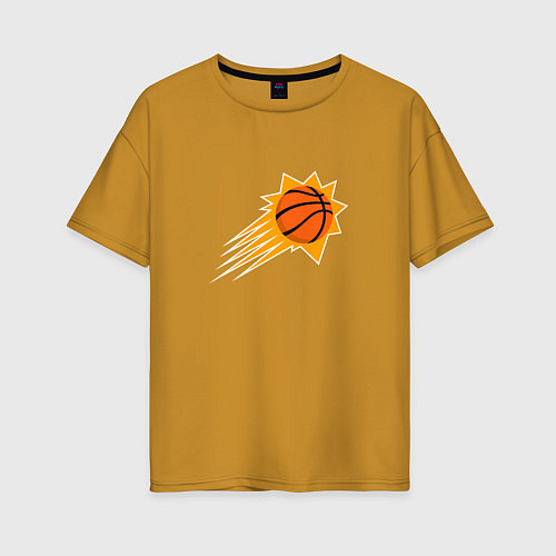 Женская футболка оверсайз Финикс Санз NBA / Горчичный – фото 1