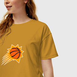 Футболка оверсайз женская Финикс Санз NBA, цвет: горчичный — фото 2