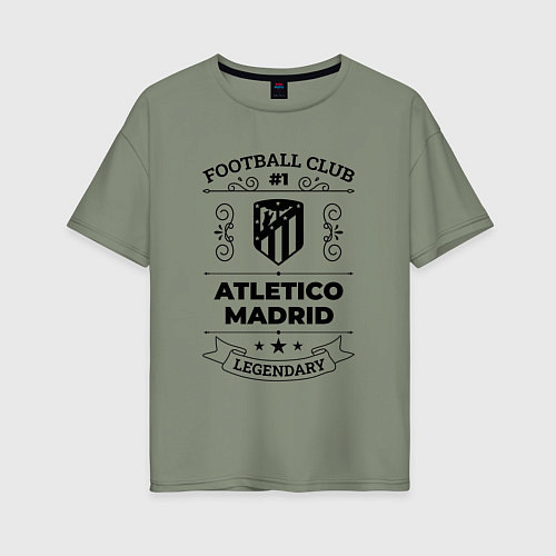 Женская футболка оверсайз Atletico Madrid: Football Club Number 1 Legendary / Авокадо – фото 1