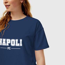 Футболка оверсайз женская Napoli Football Club Классика, цвет: тёмно-синий — фото 2