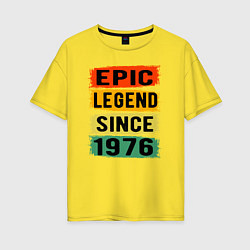 Футболка оверсайз женская Эпичная легенда с 1976 года, цвет: желтый