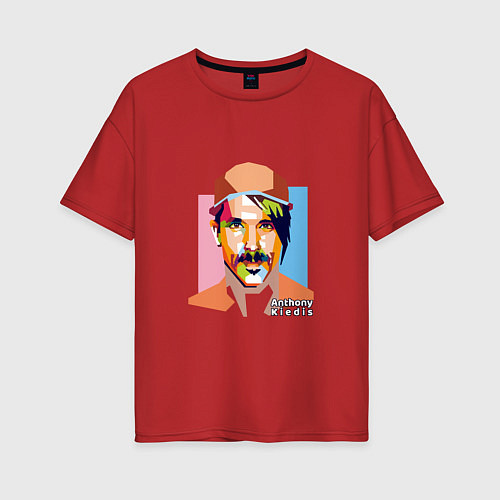 Женская футболка оверсайз Anthony Kiedis / Красный – фото 1