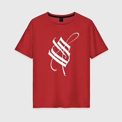 Женская футболка оверсайз Stigmata эмблема