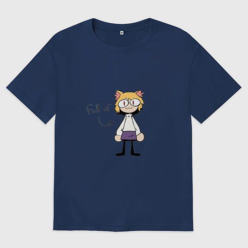 Женская футболка оверсайз Full of neco arc / Тёмно-синий – фото 1