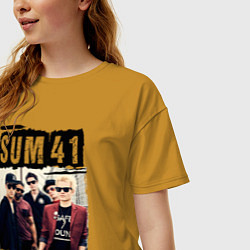 Футболка оверсайз женская SUM 41 PIECES, цвет: горчичный — фото 2