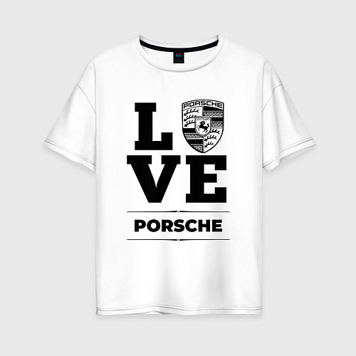 Женская футболка оверсайз Porsche Love Classic / Белый – фото 1