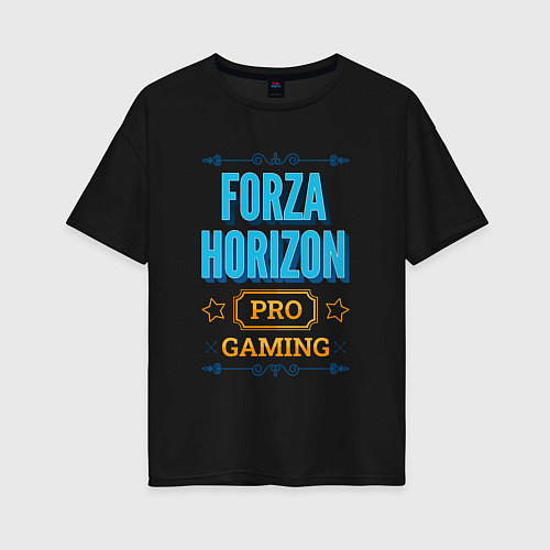 Женская футболка оверсайз Игра Forza Horizon PRO Gaming / Черный – фото 1