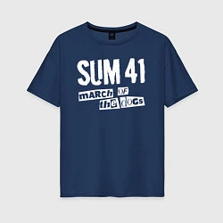 Женская футболка оверсайз March Of The Dogs - Sum 41