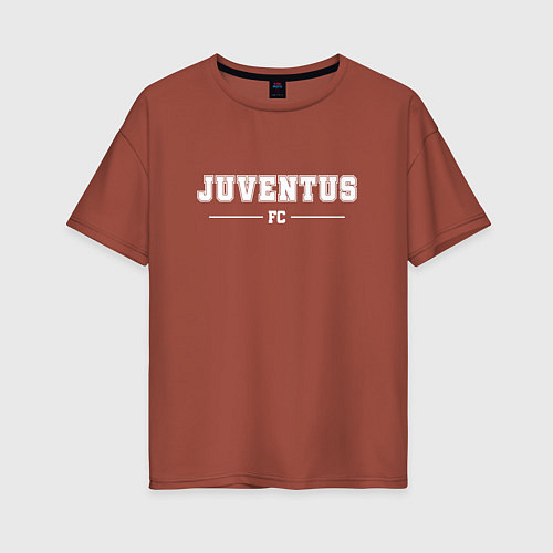 Женская футболка оверсайз Juventus Football Club Классика / Кирпичный – фото 1