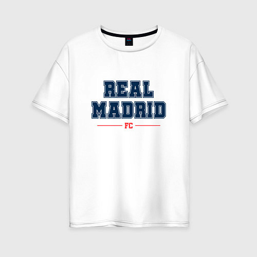 Женская футболка оверсайз Real Madrid FC Classic / Белый – фото 1