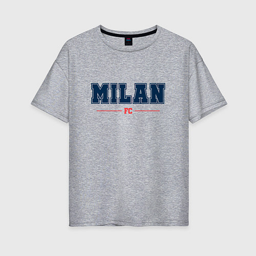 Женская футболка оверсайз Milan FC Classic / Меланж – фото 1