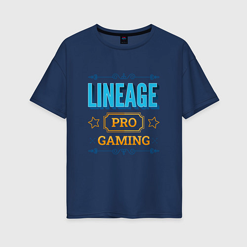 Женская футболка оверсайз Игра Lineage PRO Gaming / Тёмно-синий – фото 1