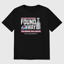 Футболка оверсайз женская COLORADO AVALANCHE 2022, цвет: черный