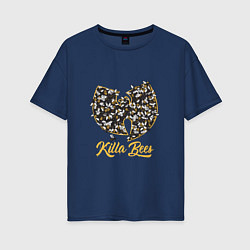Футболка оверсайз женская Killa Bees, цвет: тёмно-синий