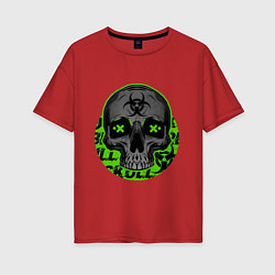 Женская футболка оверсайз SKULL TOXIC