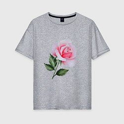 Женская футболка оверсайз Gentle Rose