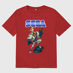 Футболка оверсайз женская SEGA - Jim, цвет: красный