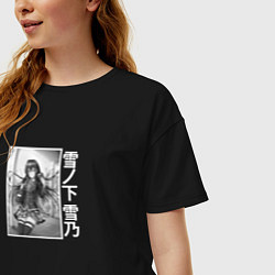 Футболка оверсайз женская Юкино OreGairu, цвет: черный — фото 2