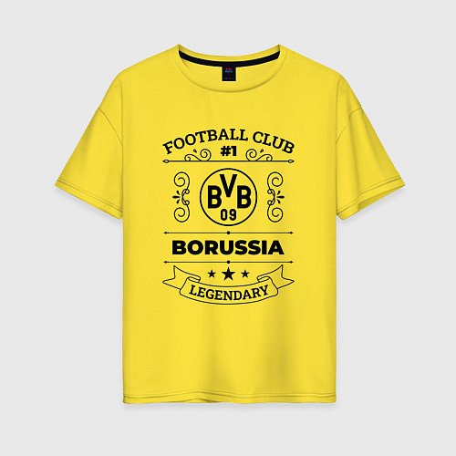 Женская футболка оверсайз Borussia: Football Club Number 1 Legendary / Желтый – фото 1