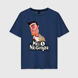 Женская футболка оверсайз Hello Neighbor Привет сосед Ник Рот