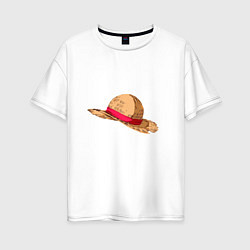 Футболка оверсайз женская LUFFY HAT, цвет: белый