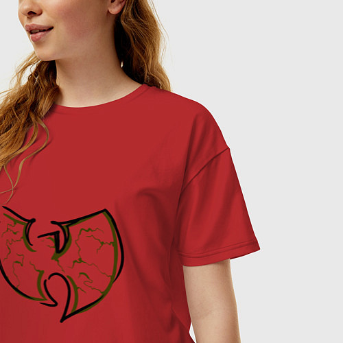 Женская футболка оверсайз Wu-Tang Life / Красный – фото 3