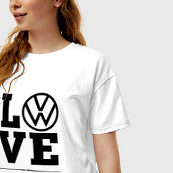 Футболка оверсайз женская Volkswagen Love Classic, цвет: белый — фото 2