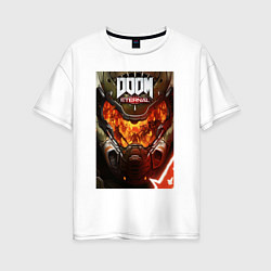 Женская футболка оверсайз Doom eternal - poster