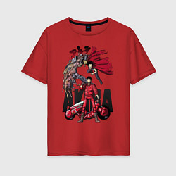 Футболка оверсайз женская Akira anime, цвет: красный