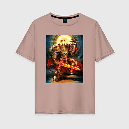 Женская футболка оверсайз Император человечества / Пыльно-розовый – фото 1