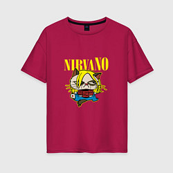 Футболка оверсайз женская NirvaNO, цвет: маджента