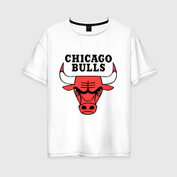 Футболка оверсайз женская Chicago Bulls, цвет: белый