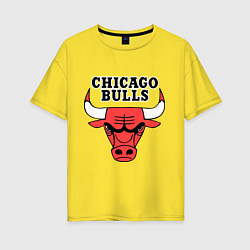 Футболка оверсайз женская Chicago Bulls, цвет: желтый