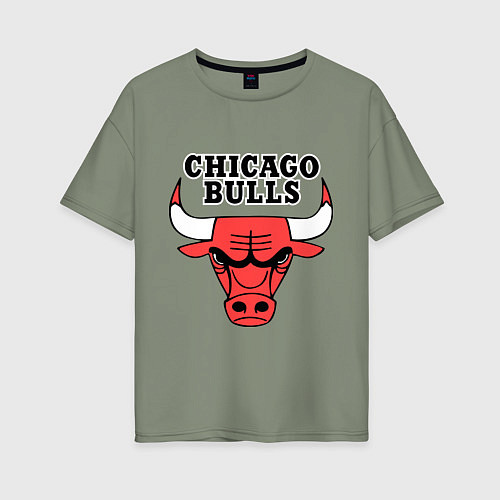 Женская футболка оверсайз Chicago Bulls / Авокадо – фото 1