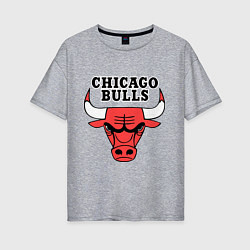 Женская футболка оверсайз Chicago Bulls