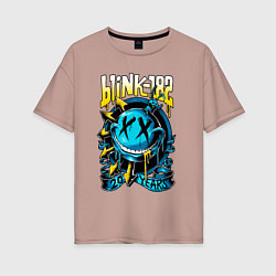 Футболка оверсайз женская Blink 182 - 20 years, цвет: пыльно-розовый