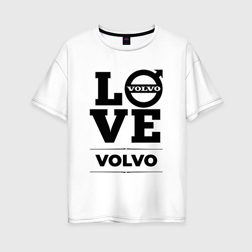 Женская футболка оверсайз Volvo Love Classic / Белый – фото 1