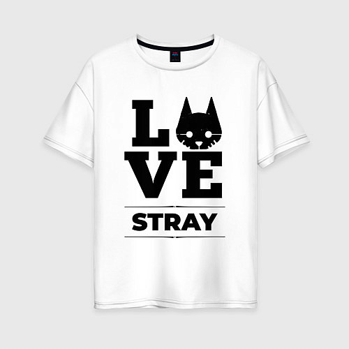 Женская футболка оверсайз Stray Love Classic / Белый – фото 1