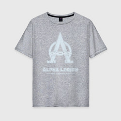 Женская футболка оверсайз Альфа легион винтаж лого