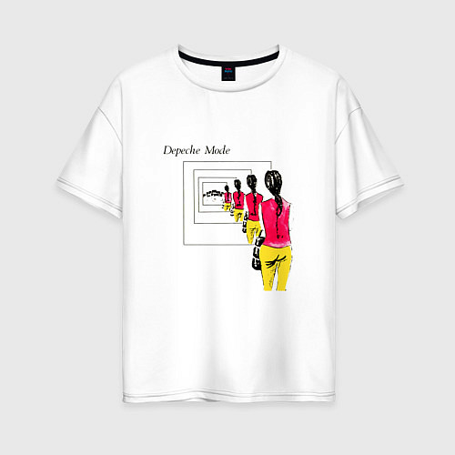 Женская футболка оверсайз Optical Illusions DM / Белый – фото 1