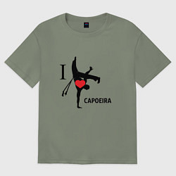Футболка оверсайз женская I LOVE CAPOEIRA, цвет: авокадо