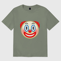 Футболка оверсайз женская Эмодзи Клоун, цвет: авокадо